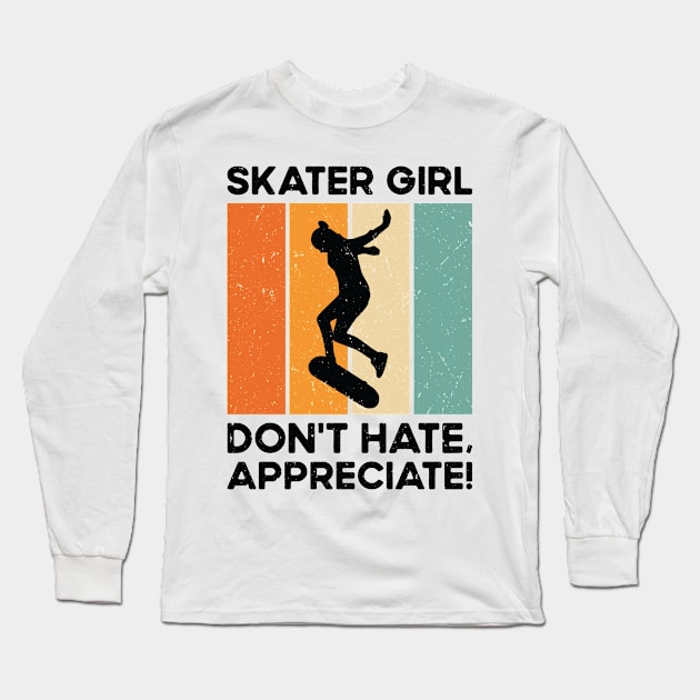 International Women's Day Skater Girl Gender Equality Long Sleeve T-Shirt by Tom´s TeeStore